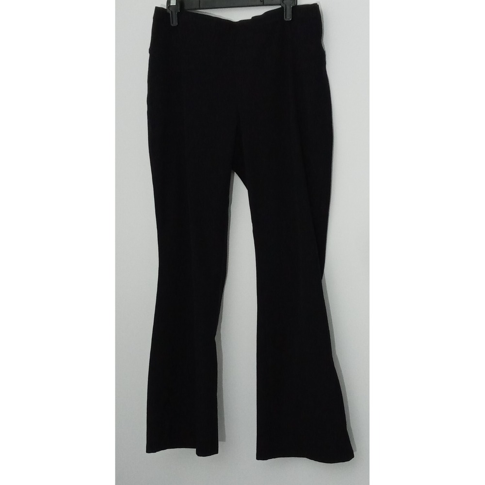 Isaac Mizrahi Live! Pants Women's Size 14 Black Pull-on Bootcut Pre-owned